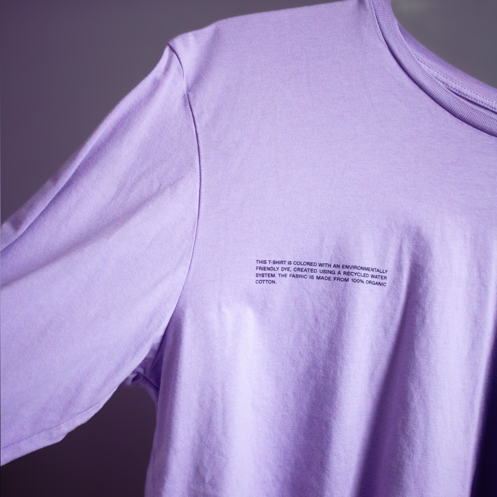 PANGAIA Lavender Long Sleeve [slightly] Cropped Shirt Top Purple